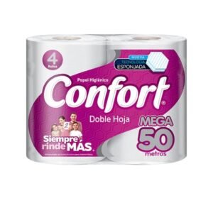 Papel higiénico confort mega 50 mt x4