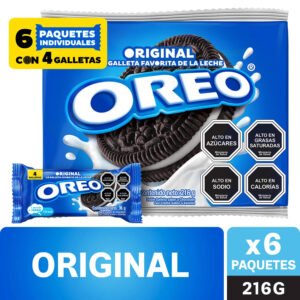 PACK GALLETAS OREO ORIGINAL 6 PQT 216GR.