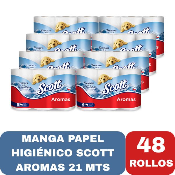 PAPEL HIGIÉNICO SCOTT AROMAS 22 MTS X48