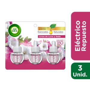 AIR WICK ELÉCTRICO 3 REPUESTOS LIRIOS DE LUNA Y SEDA 20 ML