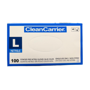 GUANTE NITRILO AZUL SIN POLVO L 100 UN CLEANCARRIER