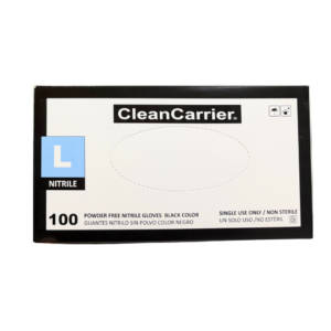 GUANTE NITRILO NEGRO SIN POLVO L 100 UN CLEANCARRIER