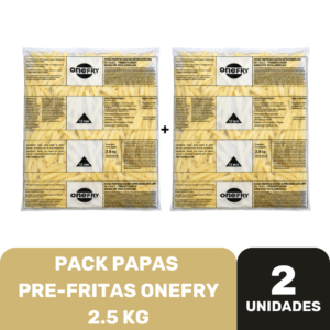 PACK PAPAS PRE-FRITAS ONEFRY 12MM 2,5KG X2UN