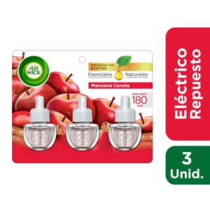 AIR WICK ELÉCTRICO 3 REPUESTOS MANZANA CANELA 20 ML