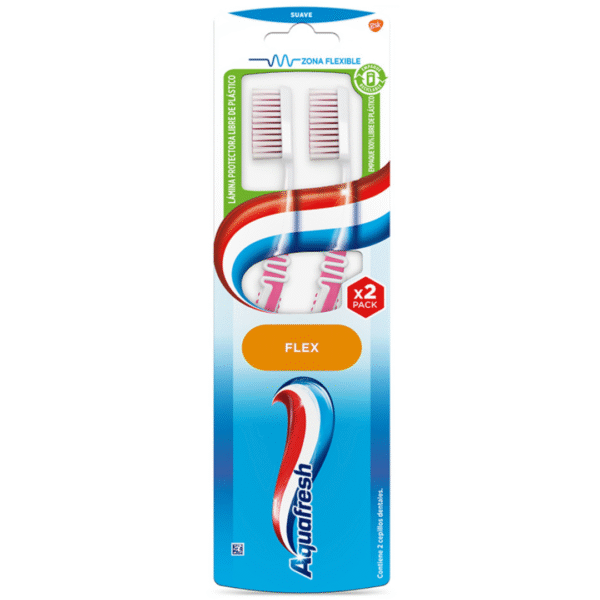 PACK AQUAFRESH CEPILLO FLEX SUAVE X2