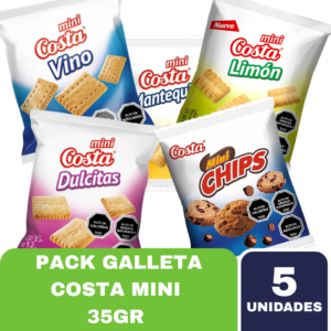 PACK GALLETAS MINI COSTA 35 GR X5