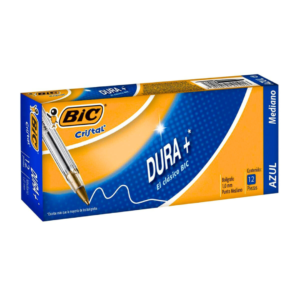 LÁPIZ PASTA CRISTAL AZUL BIC CAJA 12 UN