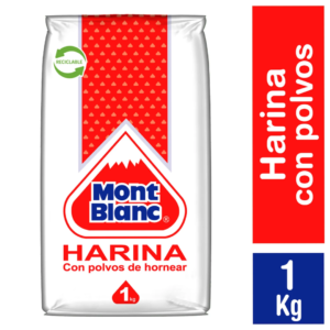 HARINA MONT BLANC CON POLVOS DE HORNEAR 1 KG