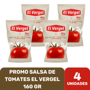 PACK SALSA DE TOMATES EL VERGEL 160G X4