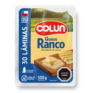 QUESO RANCO COLUN 500 GR 30 LAMINAS