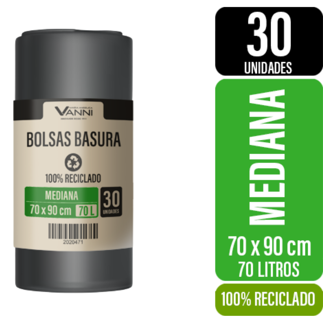 BOLSA BASURA 70X90 30 UNIDADES VANNI