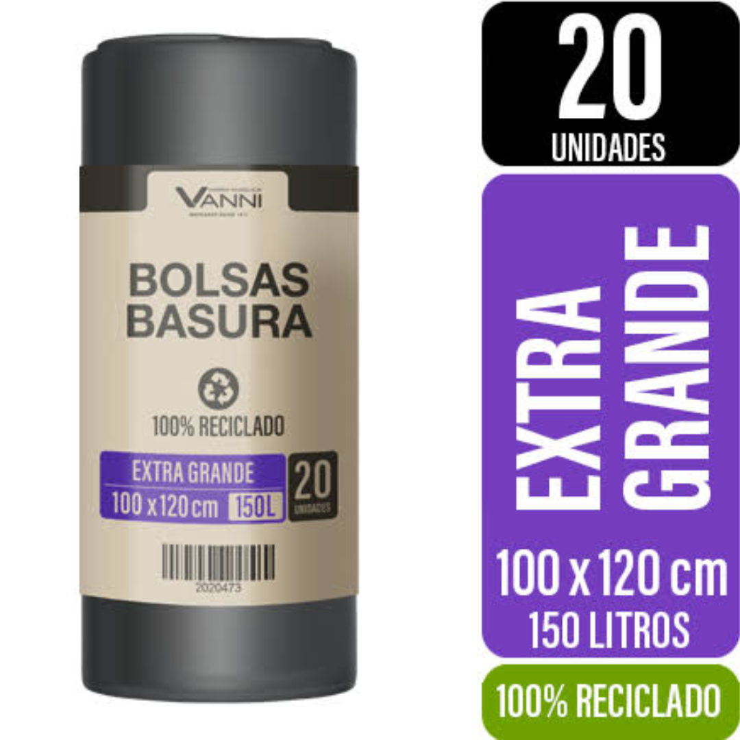 BOLSA BASURA 100X120 20 UNIDADES VANNI