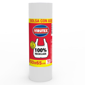 BOLSA BASURA CON ASAS BLANCA VIRUTEX 50X65 10UN