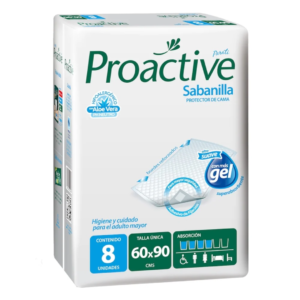 SABANILLA DE CAMA PROACTIVE 60X90 CM X 8UNI