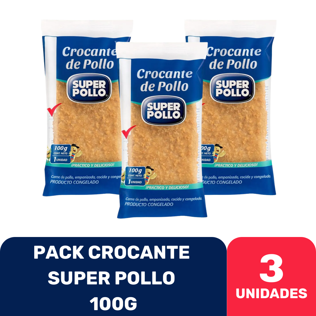 PACK CROCANTE SUPER POLLO 100 G X3