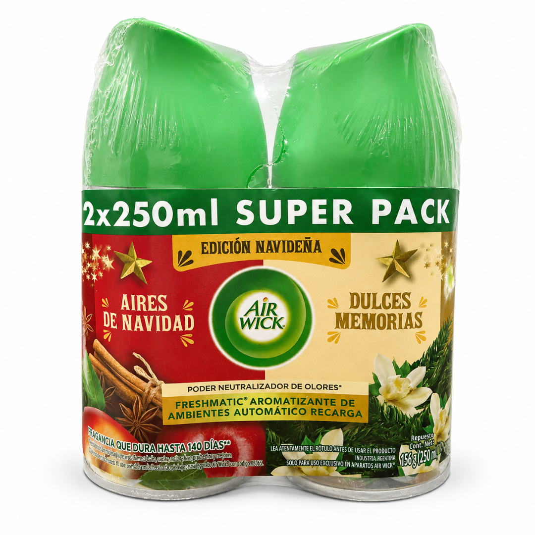 AIR WICK REPUESTO PACK SURTIDO EDICIÓN NAVIDEÑA 2 X 250 ML