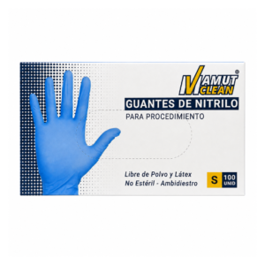 GUANTE NITRILO CELESTE S 100 UNID