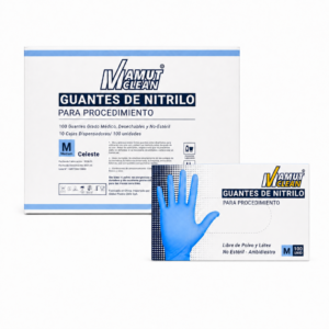 EMBALAJE GUANTE NITRILO CELESTE M 10 CAJAS