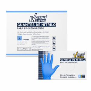 EMBALAJE GUANTE NITRILO CELESTE L 10 CAJAS